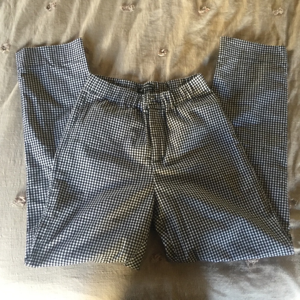 black and white gingham brandy melville pants